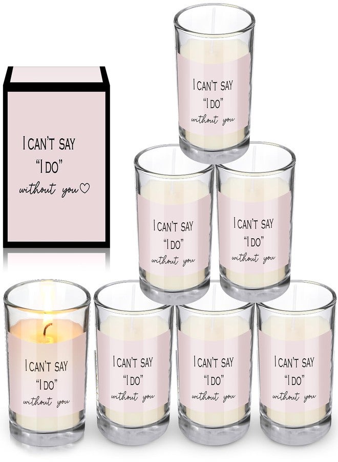 Threlaco 6 Pcs Bridesmaid Proposal Gifts I Can't Say I Do Without You Candles Bridesmaid Gifts Natural Soy Wax Candles with Boxes for Best Friends Wedding(Elegant Style) - Image 1